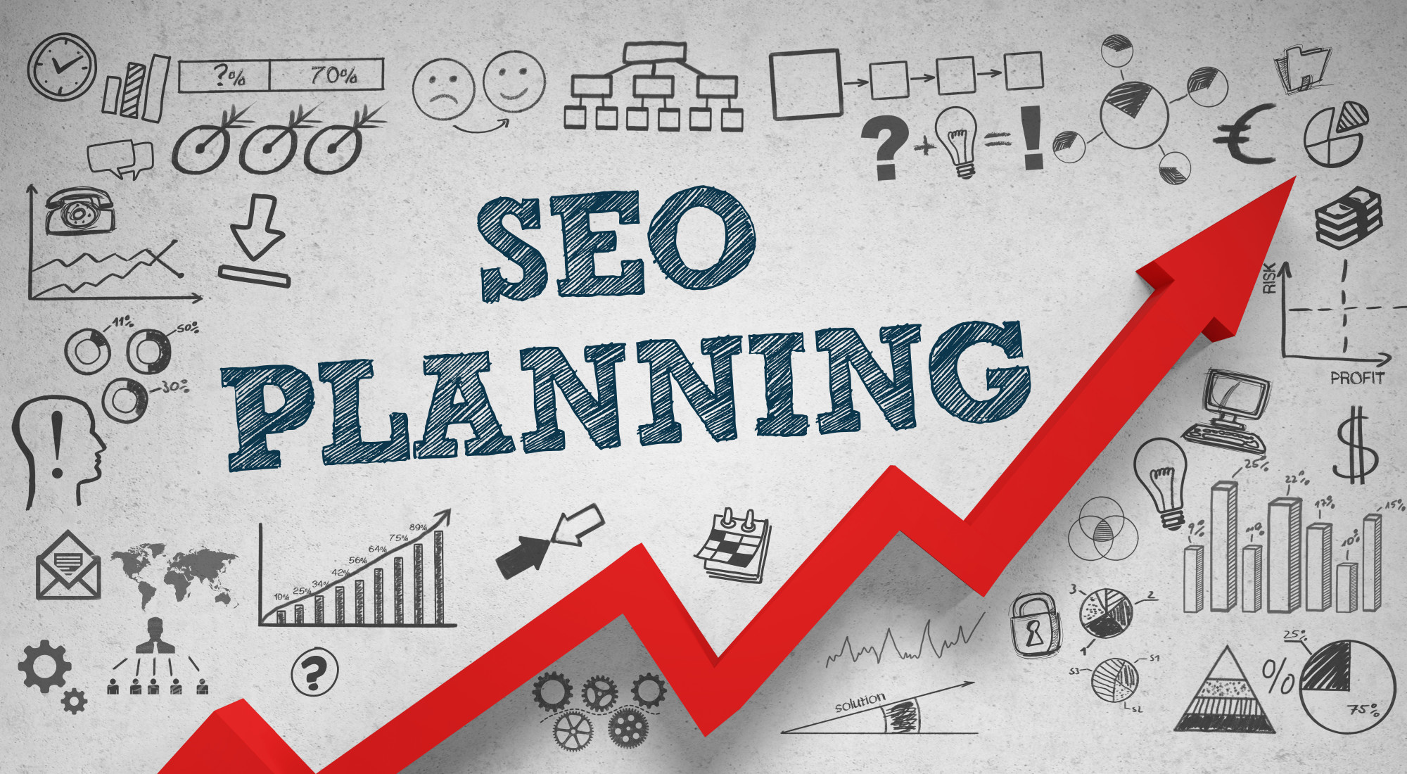 seo planning with related images